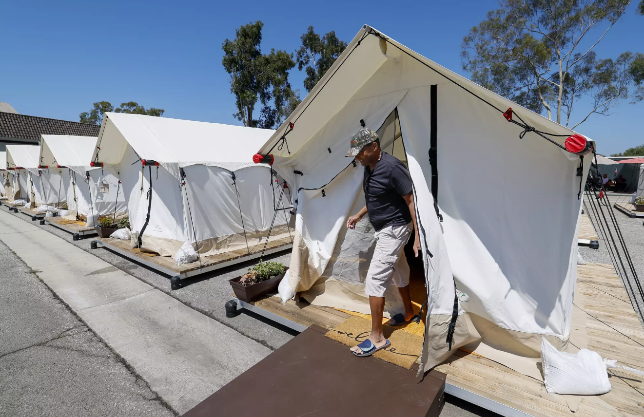 Credit: https://www.latimes.com/california/story/2023-09-14/california-homelessness-epidemic-licensed-tent-villages